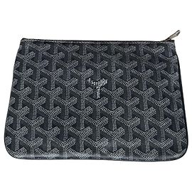 Goyard Bolsa Senat MM Preto Branco Cinza