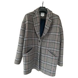 Cyrillus Wollmantel mit Prince of Wales Check Schwarz Blau Beige Bordeaux