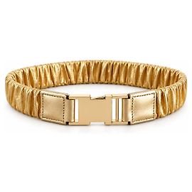Autre Marque Maison Boinet Cintura elastica in pelle dorata D'oro