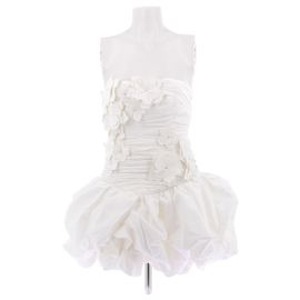 Autre Marque Vestido mini de algodón blanco AJE Blanco