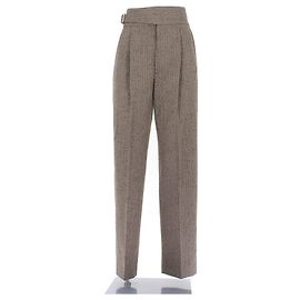 Autre Marque Pantalon en laine marron Marron