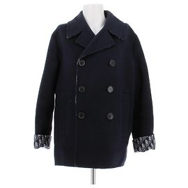 Dior Cappotto in lana blu navy Blu navy