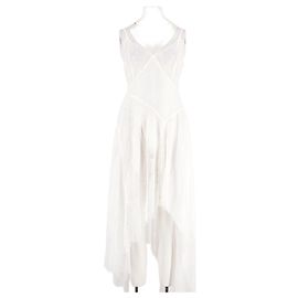 Autre Marque Vestido midi sem alças de renda branco ALICE K X DOROFEEVA Branco