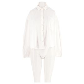 Autre Marque Camicia di cotone bianca Bianco