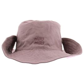 Chapéu Parma Miu Miu Rosa de Algodão Rosa