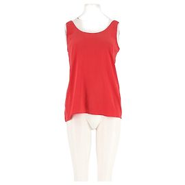 Top senza maniche rosso a taglio dritto Equipment Rosso