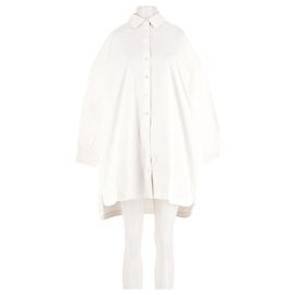 Anine Bing Vestido de algodão branco Branco