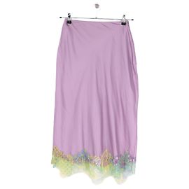 Autre Marque Jupe longue violette DONDE ESTEBAN avec dentelle multicolore Violet