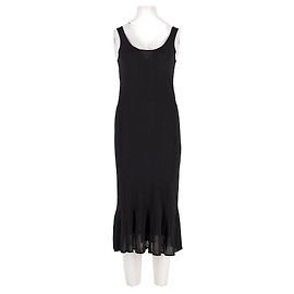 Totême Schwarzes Midikleid mit Spaghettiträgern Schwarz
