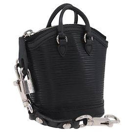 LOUIS VUITTON Epi Mini Lockit Charm Black LV Outro