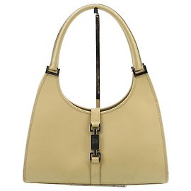 Autre Marque Authentische Gucci Jackie Handtasche aus beigem Leder Andere