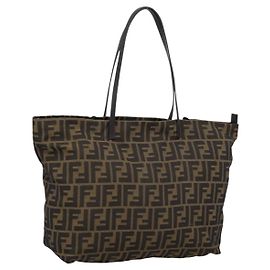 FENDI Zucca Canvas Tote Bag Braun 8BH025 Andere