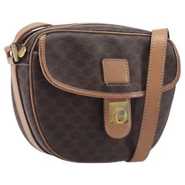 Céline CELINE Macadam Shoulder Bag PVC Brown Gold Tone Altro