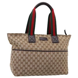 GUCCI Sac Tote GG Canvas Web Sherry Line Beige 155524 Autre