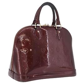 LOUIS VUITTON Monogram Vernis Alma PM Hand Bag Amarante M91611 LV Autre