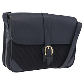 GUCCI Sac à épaule Canvas Navy Gold Autre