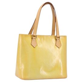 LOUIS VUITTON Monogram Vernis Houston Hand Bag Gris M91053 LV Autre