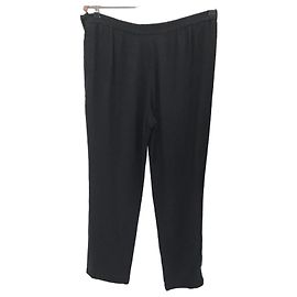 Chanel Schwarze Wollhose Schwarz