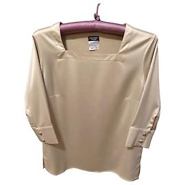 Chanel Uniform Seidenbluse Beige