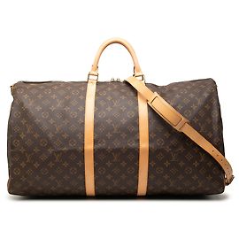 Louis Vuitton Brown Monogram Keepall Bandouliere 60 Marrom