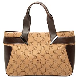 Gucci GG Denim Handtasche Braun Braun Hellbraun