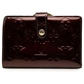 Louis Vuitton Red Vernis French Purse Red Dark red
