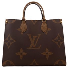 Louis Vuitton Brown Monogram Reverse Giant OnTheGo MM Marrone