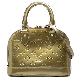 Louis Vuitton Green Monogram Vernis Alma BB Verde Verde oliva