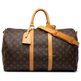 Louis Vuitton Brown Monogram Keepall Bandouliere 45 Brown