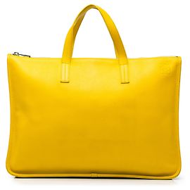 Pasta LOEWE Anagram Toledo em couro amarelo Amarelo