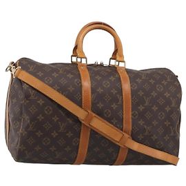 Louis Vuitton Keepall Bandouliere Monogram Canvas 45 Marrom