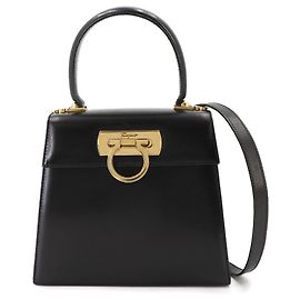 Borsa 2-Way Salvatore Ferragamo Gancini Nero