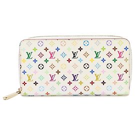 Louis Vuitton Monogram Multicolor Zippy Wallet White Multiple colors