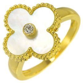 Van Cleef & Arpels Alhambra 18K Yellow Gold Ring Golden