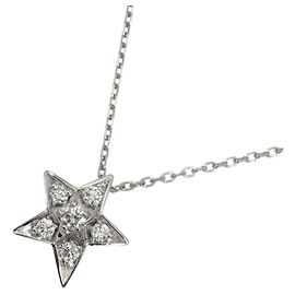 Collar Chanel Comet de diamantes en oro blanco 18K Dorado