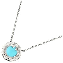 Autre Marque Colar Tiffany & Co. T Circle Turquoise Diamond Dourado