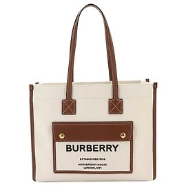 mala Burberry Small Freya Tote Bege Cru