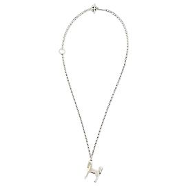 Hermès Hermes Panache Pendant Necklace Silvery