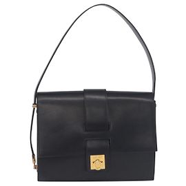 Céline Celine Shoulder Leather Large Azul marinho