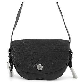 Bolsa de ombro Burberry em couro preto Preto