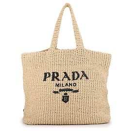 Prada Crochet Raffia Tote Bag Andere