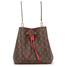 Bolso de hombro Louis Vuitton Monogram NeoNoe MM Roja