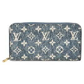 Cartera Zippy Louis Vuitton Monogram Jacquard Denim Azul