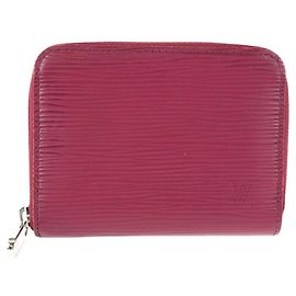 Portamonete Zippy Louis Vuitton in pelle Epi Rosa