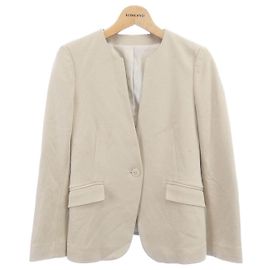 Autre Marque Green Label Relaxing Collarless Jacket Beige