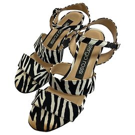 Autre Marque Sandali wedge Sergio Rossi Zebra Nero Altro
