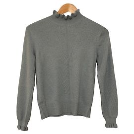 Autre Marque green label relaxing Pullover de malha de gola alta canelada Azul Outro