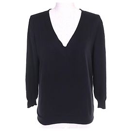 Hermès Strick-Top aus Baumwolle XL Schwarz