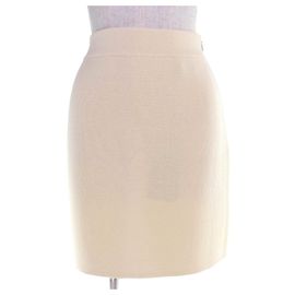Saia de malha de lã GUCCI Branco Cru