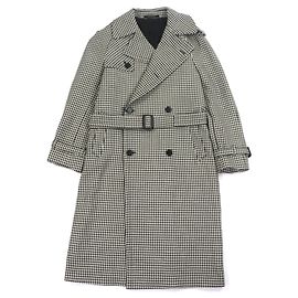 Autre Marque TAGLIATORE Wool Trench Coat Black